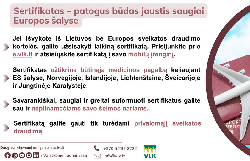 Su Europos sveikatos draudimo kortele – saugiau